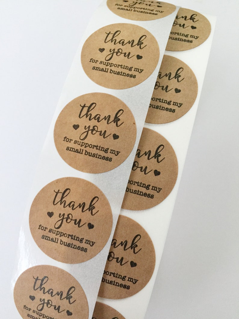 100 x Thank You New products, world's highest quality popular! for Supporting Department store Round Business Small My Stickers
