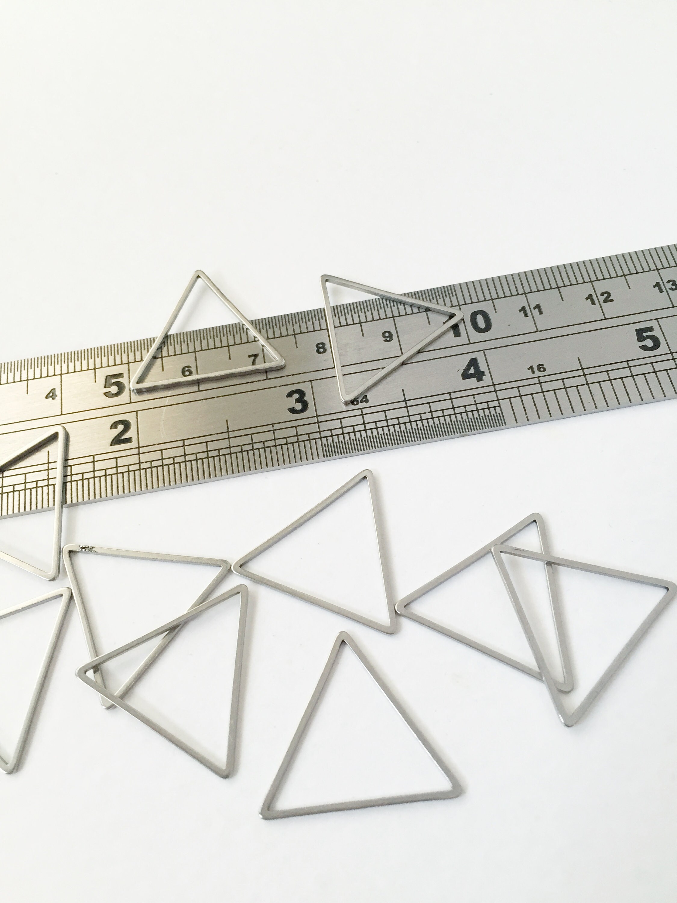 10 X Stainless Steel Triangle Connectors, 23mm Triangle Connectors ...