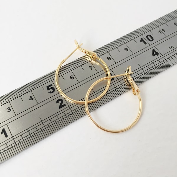 Thin Gold Earrings Etsy