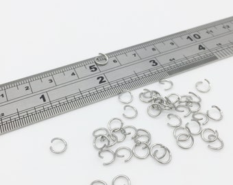 250 x 6x0.8mm Stainless Steel Jump Rings, 20 Gauge Silver Round Jump Rings, Open Rings, Stainless Steel Findings