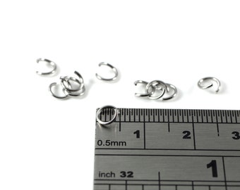 400 x 5x0.7mm Stainless Steel Jump Rings, Siver Jump Rings, Open Rings, Round Jump Rings, Stainless Steel Findings (C0576)