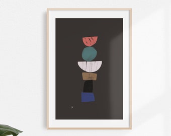 TOTEM | Printable Poster | Digital Download | Abstract Art | Modern Art Print | Minimalist Poster | Abstract Shapes Print