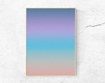 RAINBOW SKY, Gradient Art Print, Printable Download, Modern Art Print, Instant Digital Download, Print at Home