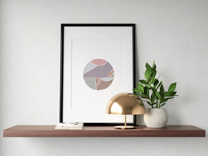 Printable Wall Art Printable DESERT GARDEN 1 Instant Digital Download, Abstract Modern Art