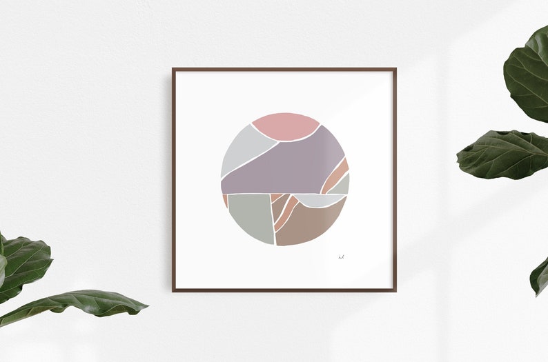 Printable Wall Art Printable DESERT GARDEN 1 Instant Digital Download, Abstract Modern Art
