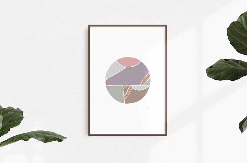 Printable Wall Art Printable DESERT GARDEN 1 Instant Digital Download, Abstract Modern Art