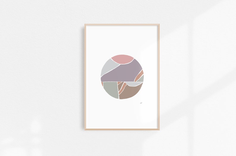 Printable Wall Art Printable DESERT GARDEN 1 Instant Digital Download, Abstract Modern Art