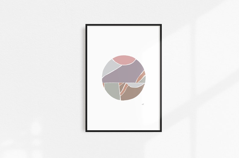 Printable Wall Art Printable DESERT GARDEN 1 Instant Digital Download, Abstract Modern Art