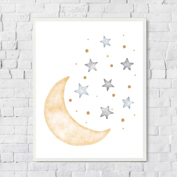 Moon Stars Nursery Etsy