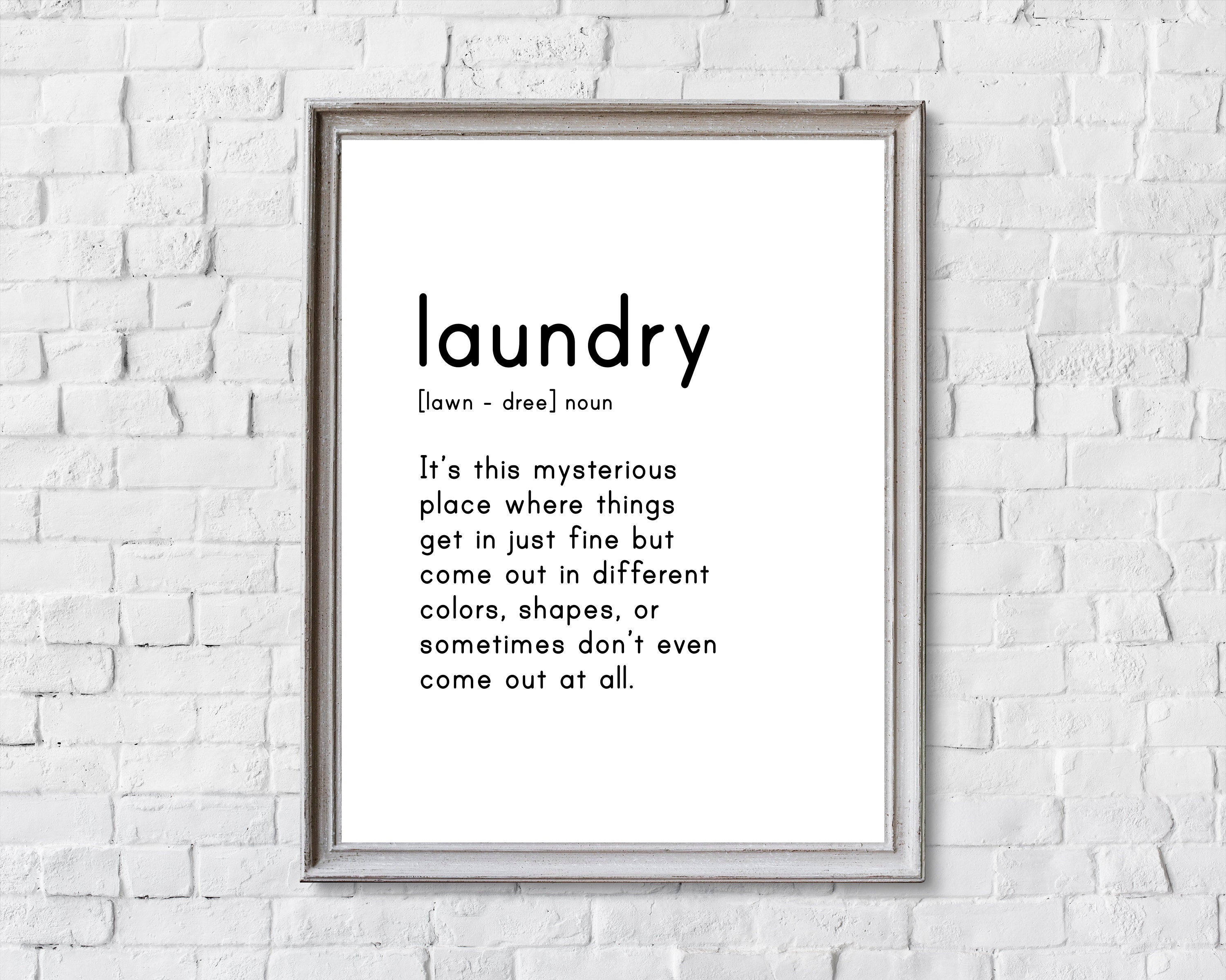 Home & Living Home Décor Prints Laundry Room wall art black and white prints printable digital
