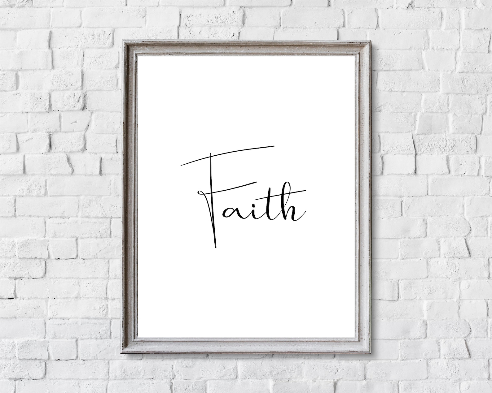Faith Minimalist Art Wall Art Prints Self Motivation Etsy