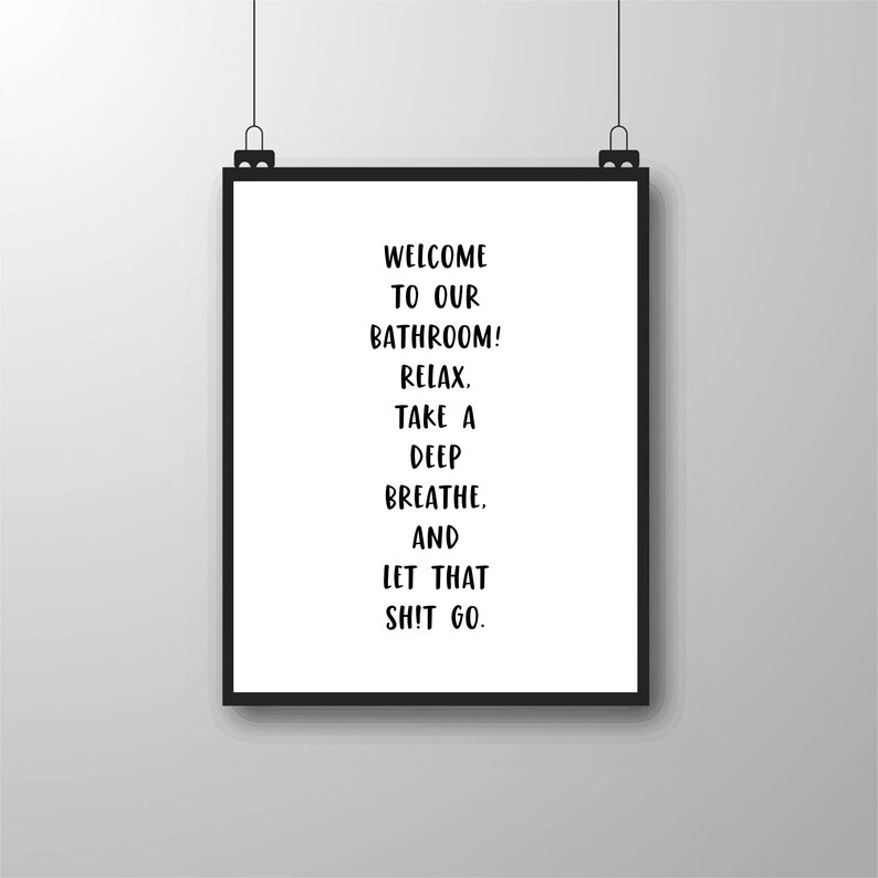 Art for Bathroom Walls Bathroom Sign Printable Bathroom Etsy
