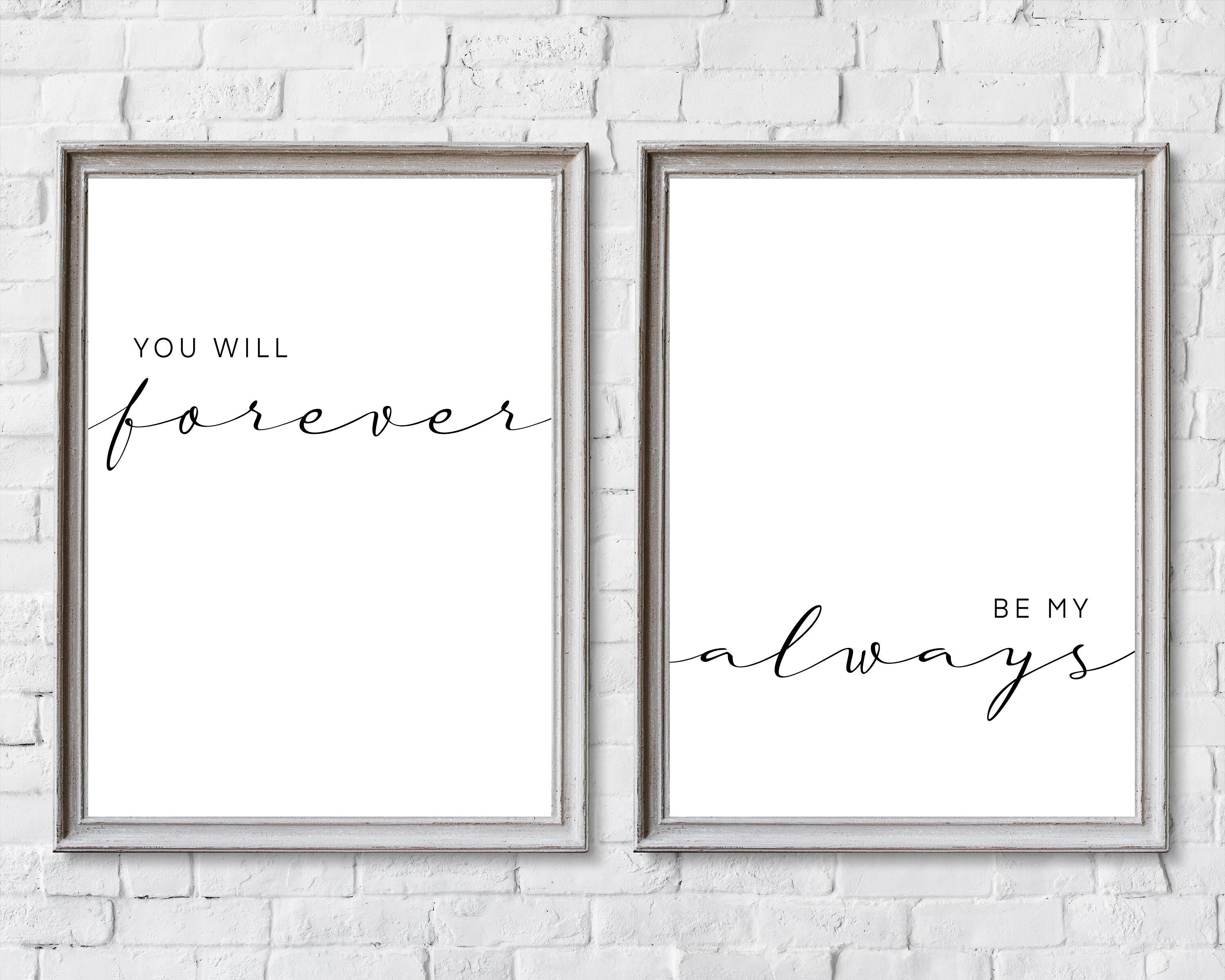 Set of 2 romantic wall art black and white prints romantic Etsy