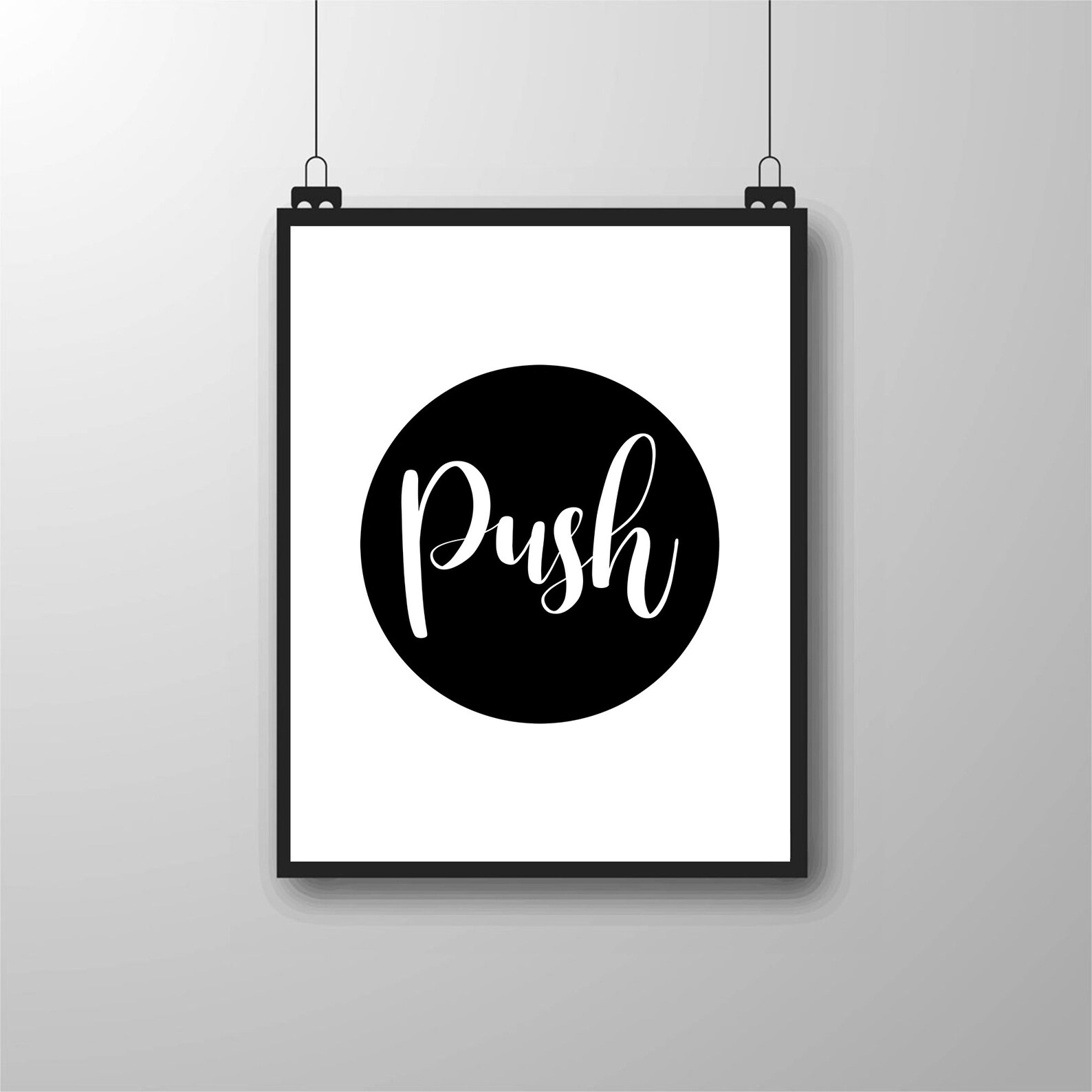 Black and White Prints Round Wall Art Black and White Self Etsy