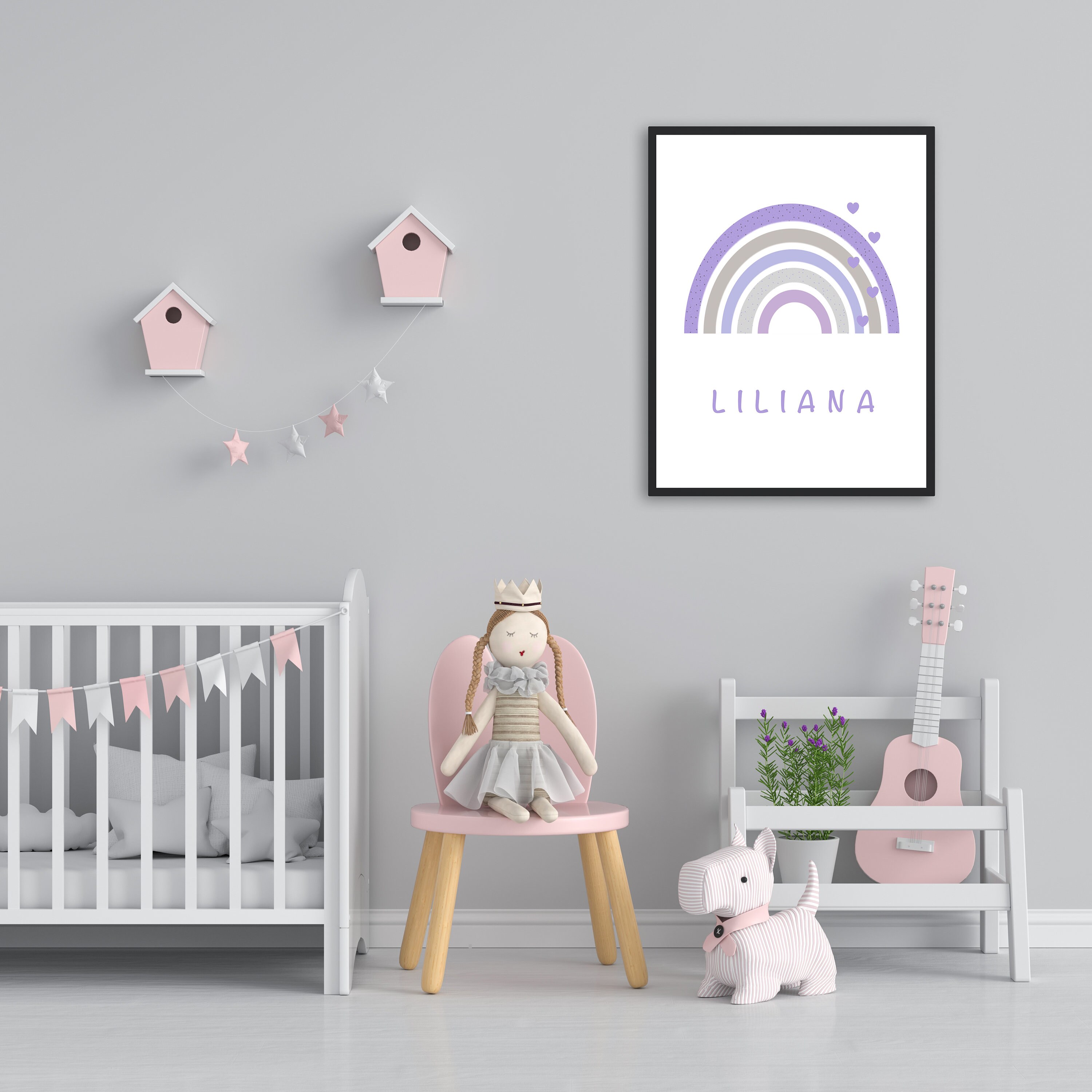 Rainbow Kids Rainbow Room Baby Room Decor Nursery Wall Art Etsy