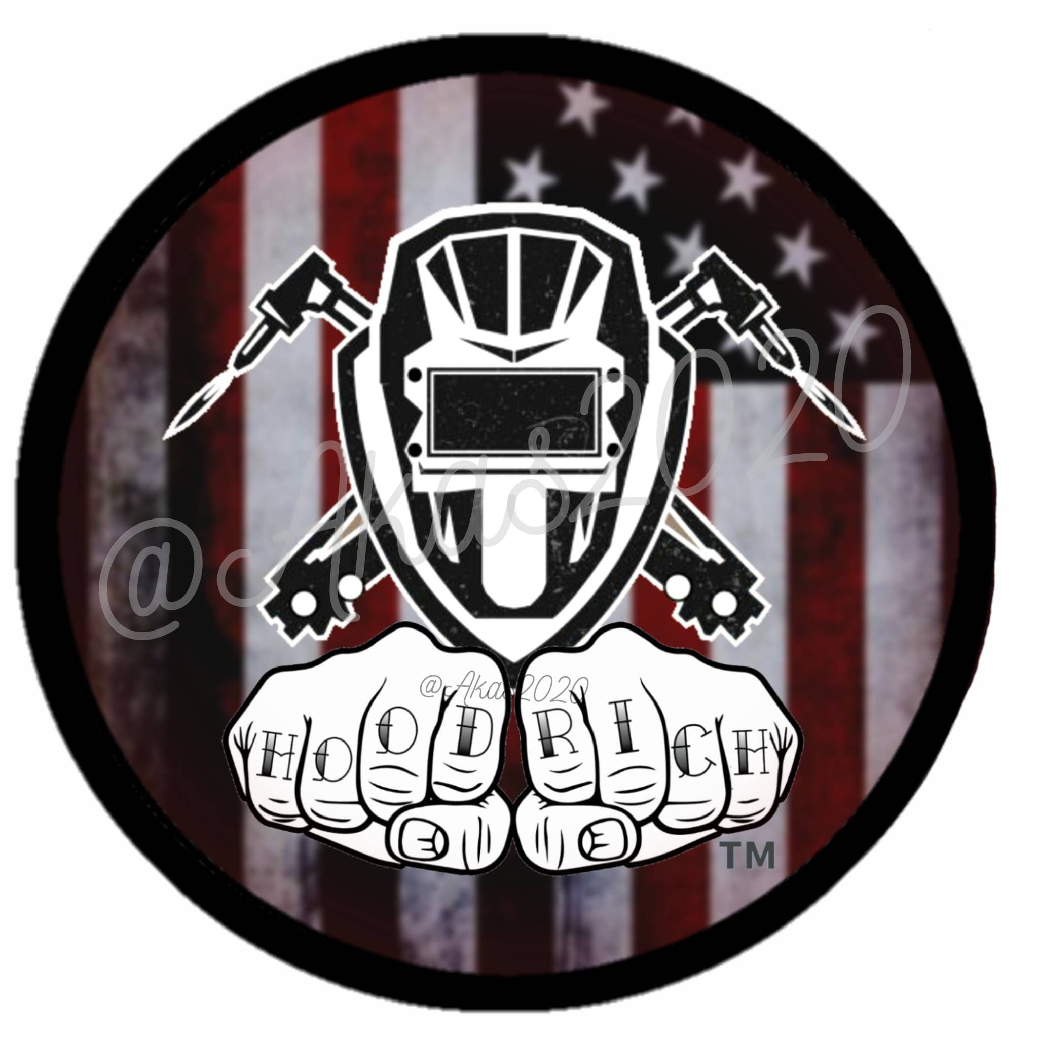AMERICAN WELDER Hard Hat StickerDecal Label Safety Welding Helmet USA Flags 