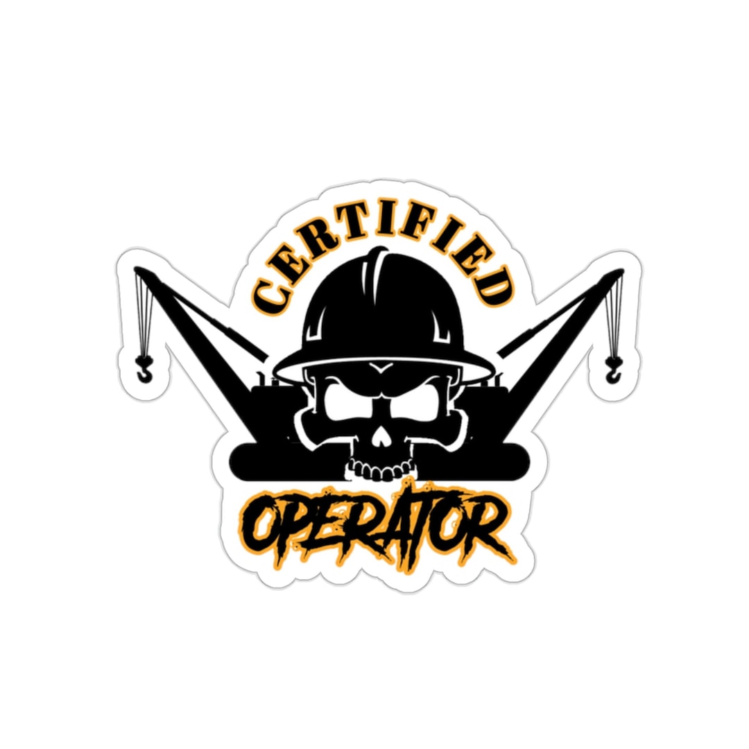 Operator Skull Hard Hat Sticker Gift for Husband Boyfriend Crew ...