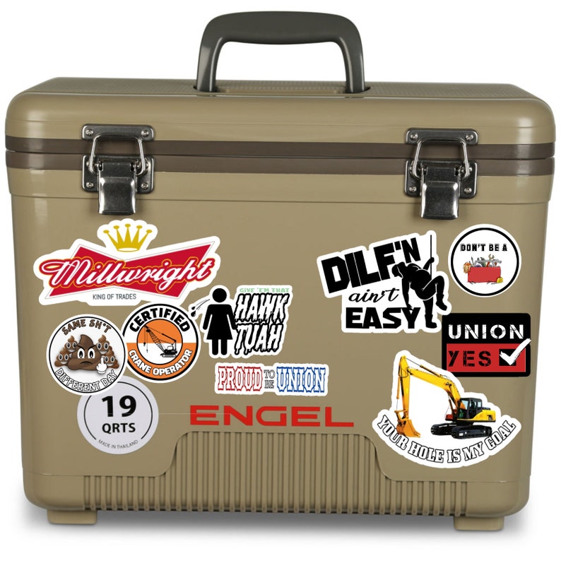 DILF N Ain t Easy Hard Hat Sticker Dad Bod Funny Gift for Husband Dad