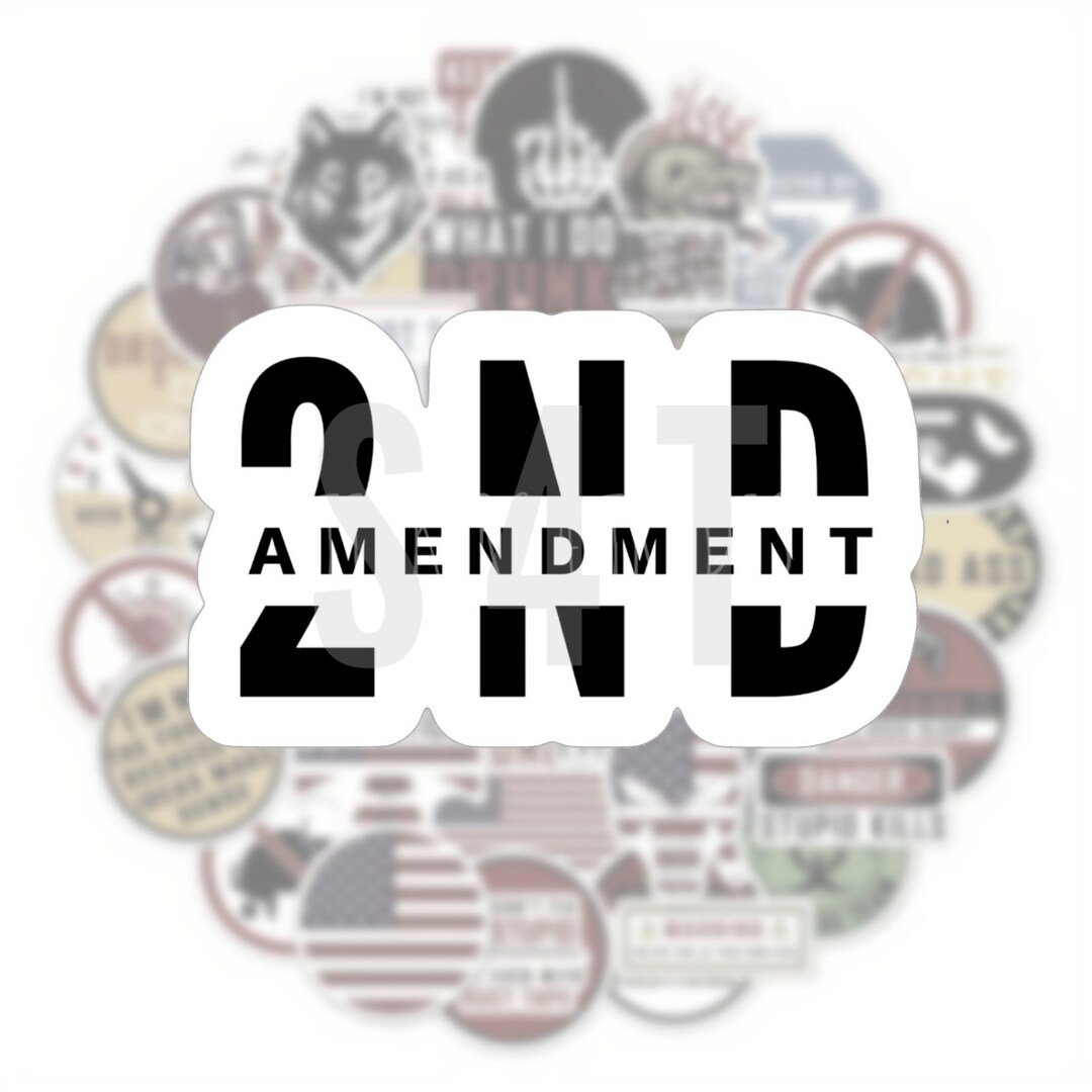 2nd Amendment Hard Hat Sticker Lunchbox Electronics Decal Blue Collar ...