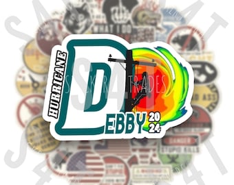 2024 Hurricane Debby Lineman Hard Hat Sticker Southeast Tropical Storm  Gift Union