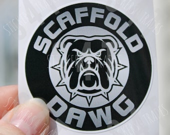 Scaffold Dawg Hard Hat Sticker Decal Blue Collar Gift Carpenter Waterproof Vinyl