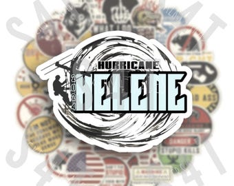 2024 Hurricane Helene Lineman Hard Hat Sticker Tropical Storm Florida Georgia South North Carolina Gift Union Bundle Pack