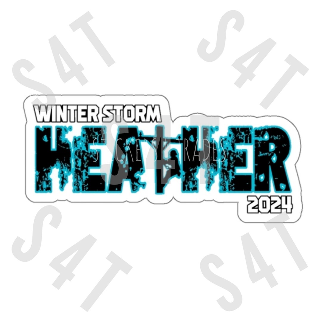 2024 Winter Storm Heather Hard Hat Sticker for Lineman Union Blizzard