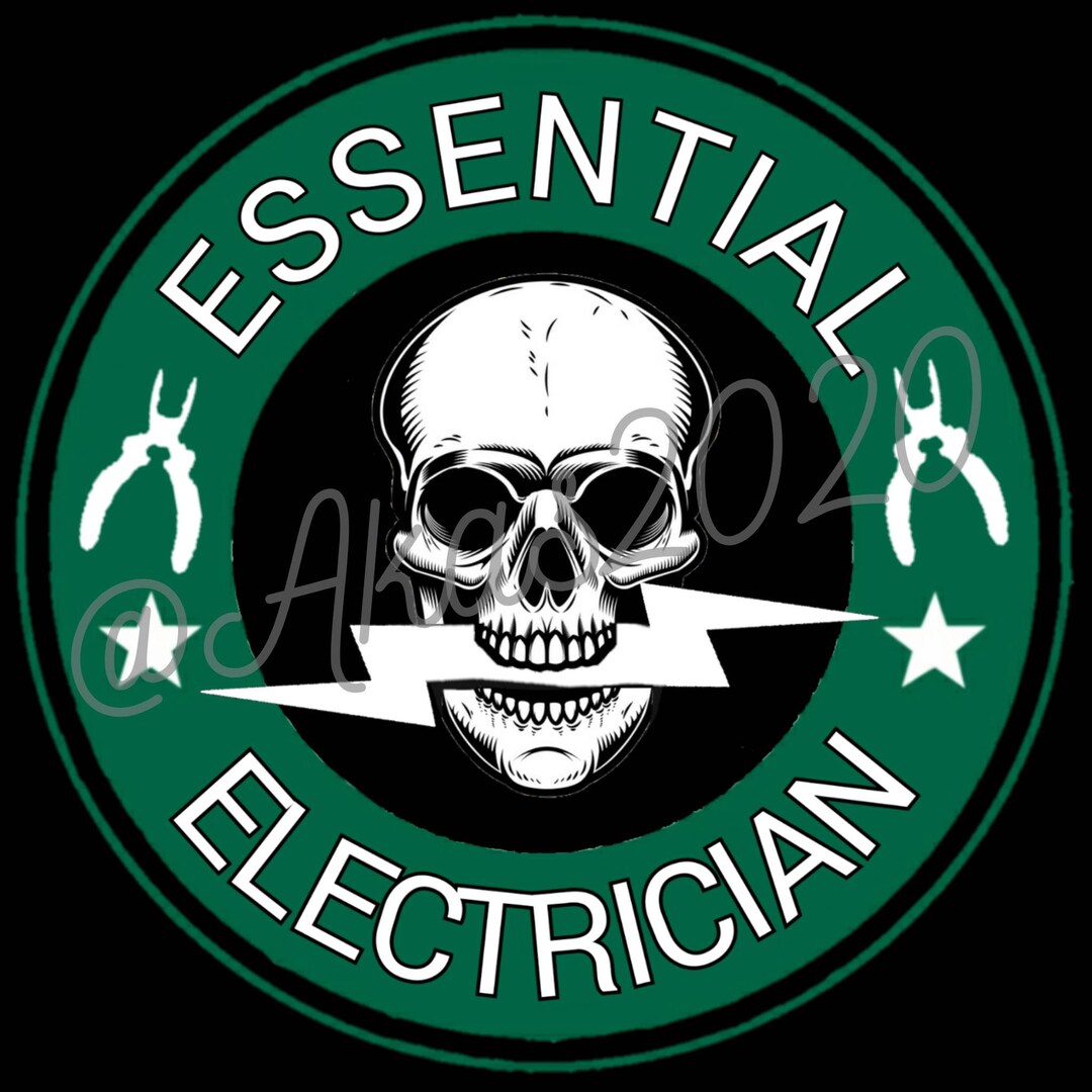 Essential Electrician Hard Hat Sticker Vinyl Decal Union Etsy