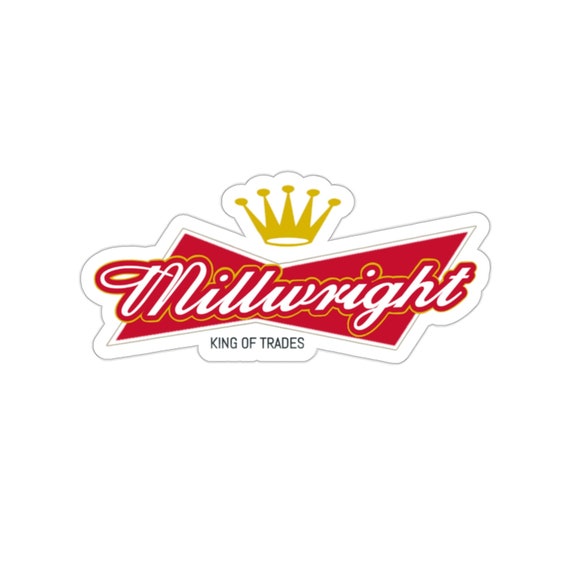 Millwright Budweiser Hard Hat Sticker Gift for Husband Boyfriend