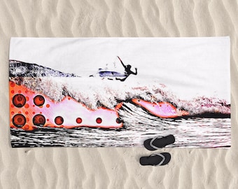 Toalla de playa con diseño de surf: diseño único de surf