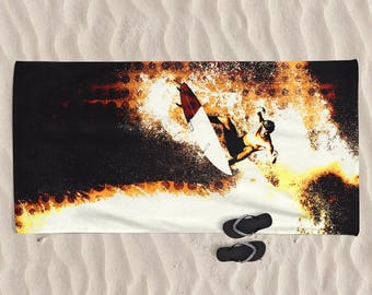 Beach Towel, Surfing Photography, Best Beach Towel, Surfer Beach Towel, Beach Towel for surfer, Surf gift for him, Surfer gift, Surfing Art