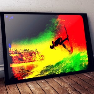 Framed Surfing Print, Surf Print, Surf Prints, Surfboard Art, Surf Canvas Art, Coastal Wall Art, Beach Wall Art, Wall Art Vintage, Surf Art