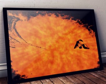Lámina de surf: Ola abstracta, decoración playera para el hogar