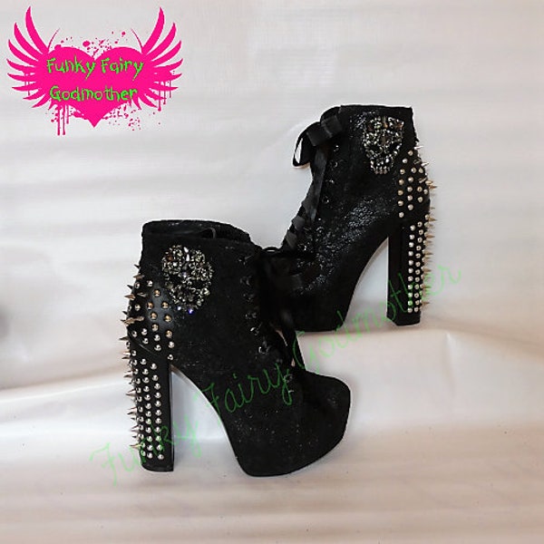 Rhinestone Slouchy Ankle Boots