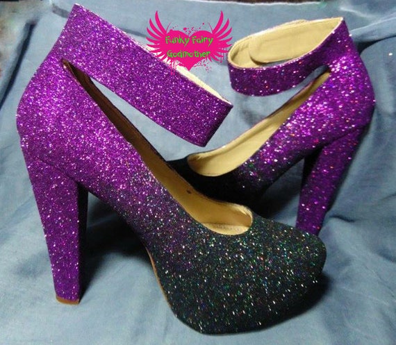 glitter ombre shoes