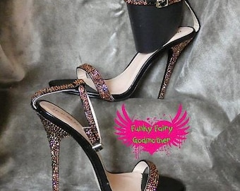 women's Stilettos with gem heel customised shoes