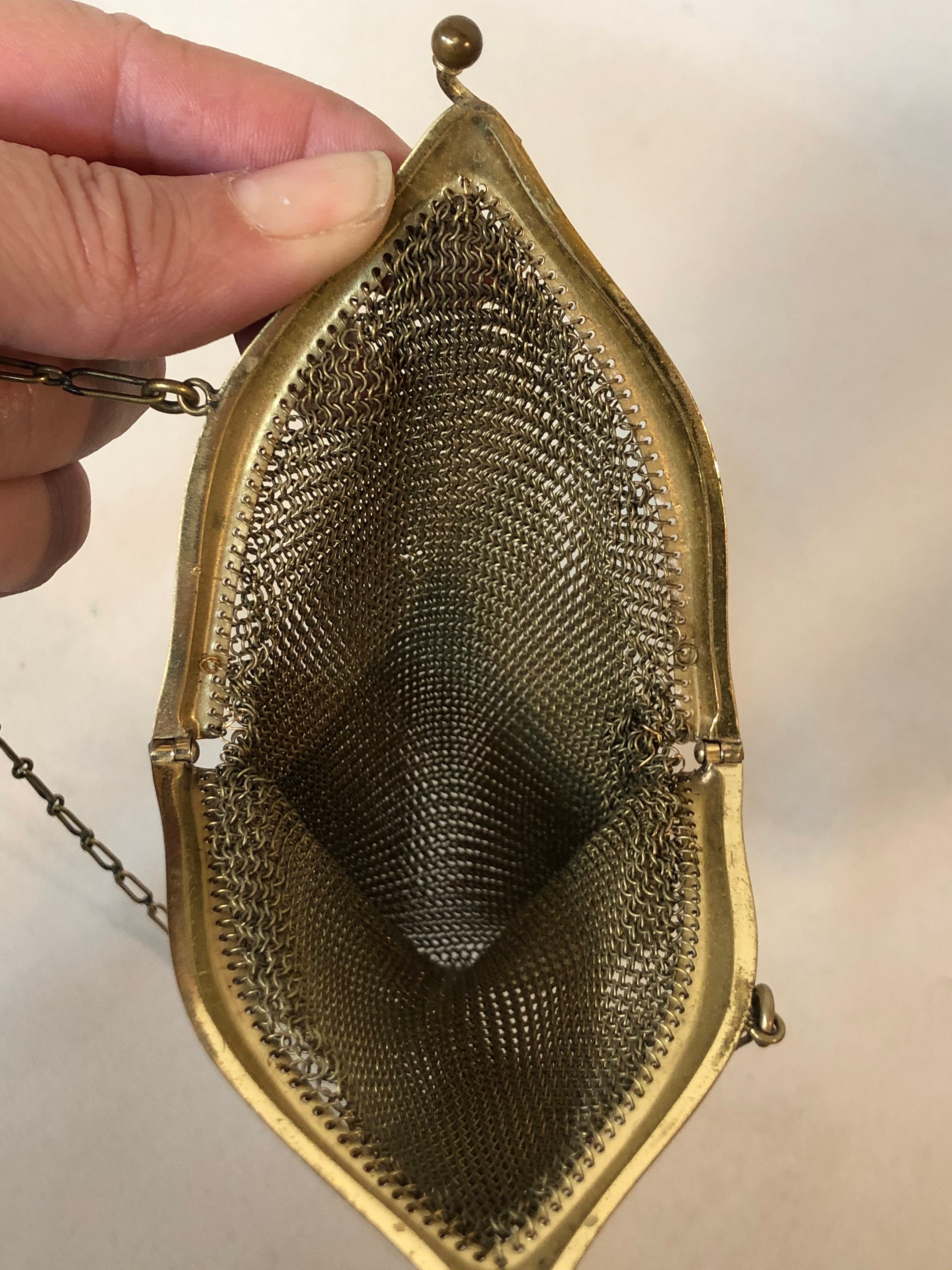 Vintage gold metal purse 1920'S antique purse incredible Etsy
