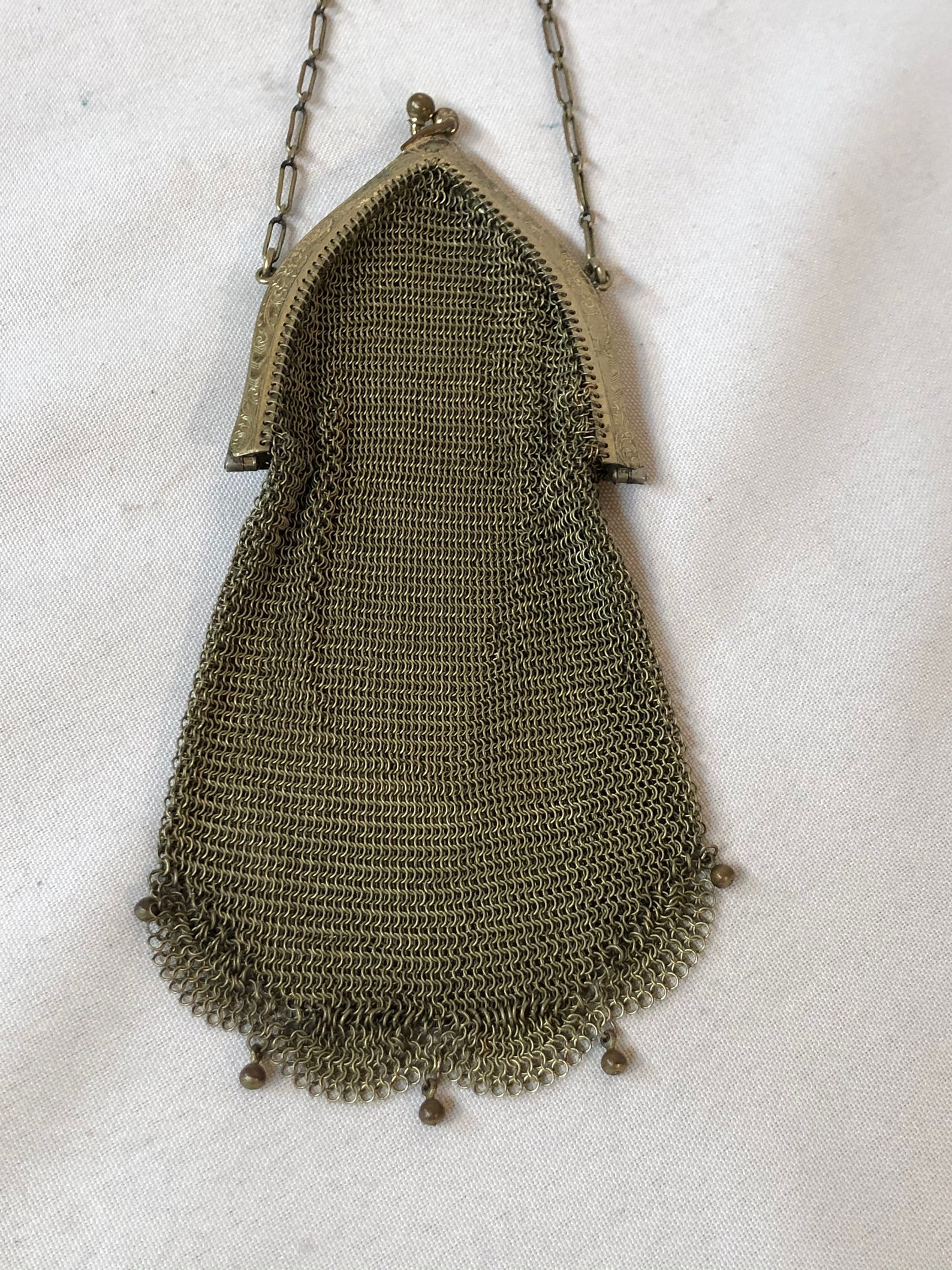 Vintage gold metal purse 1920'S antique purse incredible Etsy