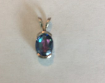 Mystic Topaz Sterling Argento Ciondolo