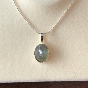 10 x 8 Labradorite Sterling Silver Pendant