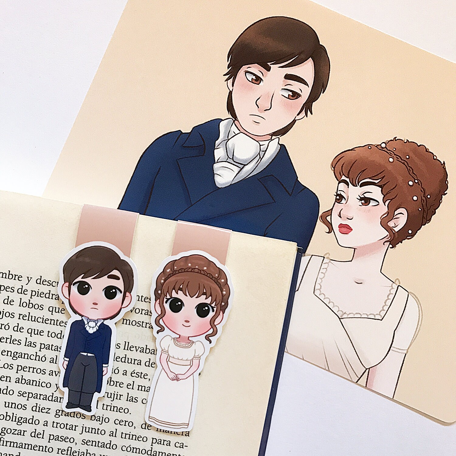 Pride And Prejudice Magnetic Bookmarks And Art Print Etsy
