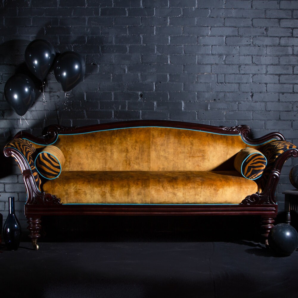 Black Victorian Couch Etsy UK
