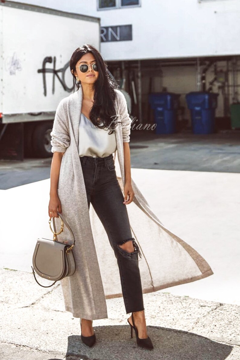 grey silk cami