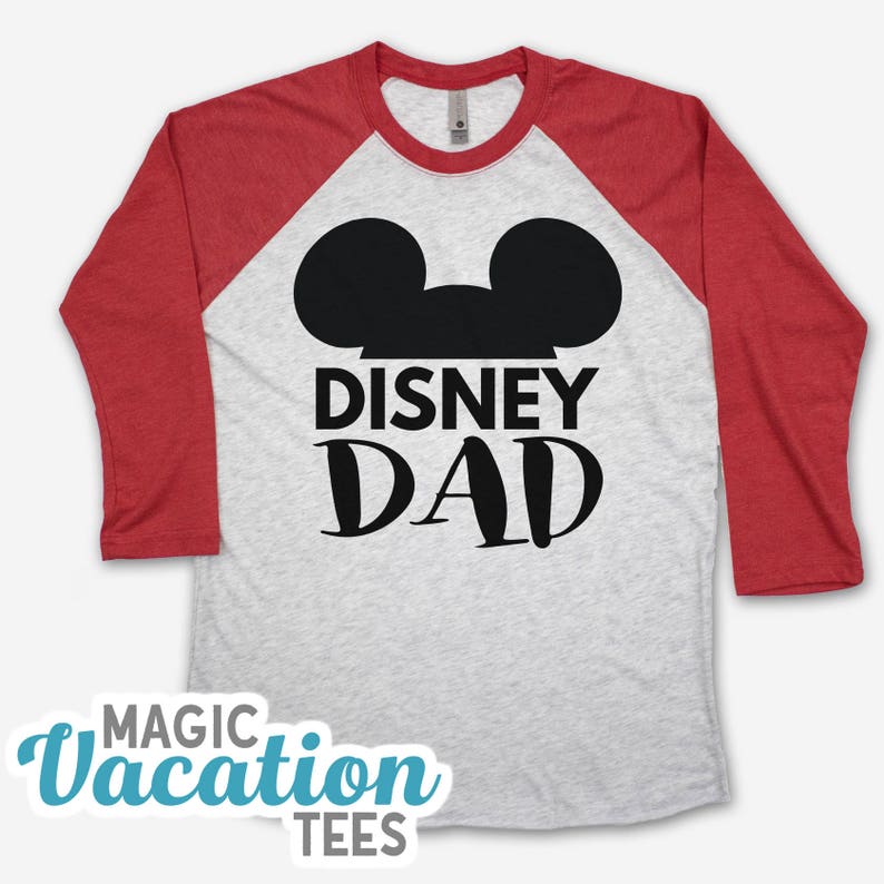Disney Dad Unisex Raglan tee Disney Raglan Disney Dad Tee Disney Raglan Disney Dad Family Raglan tee image 1