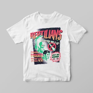 Les reptiliens étaient des dinosaures | théorie du complot unique | Négationnisme Évolution science-fiction| Chemise unisexe pour homme | Disponible en tailles Plus
