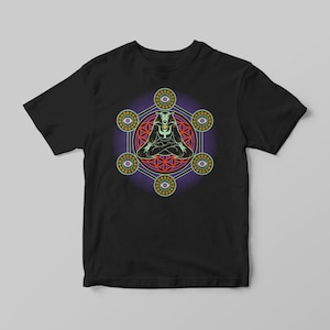 Meditating Bear T-Shirt: Strange Eye Comic Tee, Unisex Plus Sizes
