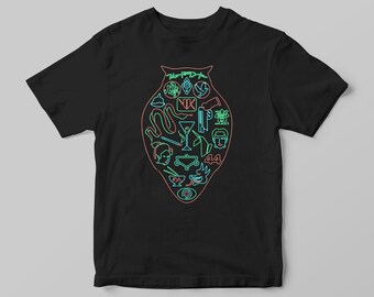 Neon 2019 T-Shirt | Eighties Cult Movies Cyberpunk Nerdy Tee | Mens Unisex Shirt | Available in Plus Sizes