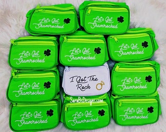 St Patricks Day Custom Fanny Pack -St. Pattys Day| Irish | Kiss Me | Shamrock | Ireland | Monogram | Party | | Sling bag  | Cross body