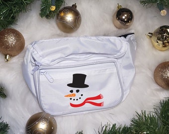 Christmas Theme Custom Fanny Pack | Christmas | Snowman | Bachelorette | Elf | Santa Pub Crawl | Sling bag  | Cross body