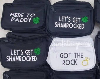 St Patricks Day Custom Party Fanny Pack | St. Pattys Day | Irish | Kiss Me | Shamrock | Ireland | Monogram | Party
